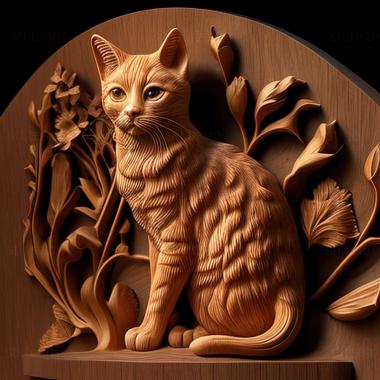 3D модель Короткошерста кішка острова Мен (STL)